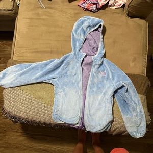 Reversible north face girls small jacket